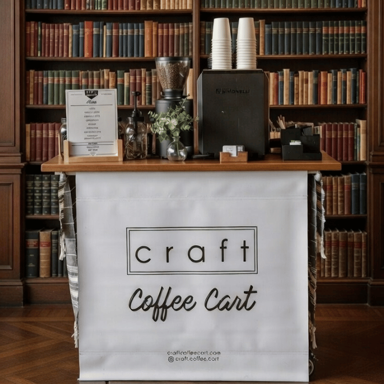 Craft Coffee Cart setup at corporate event office